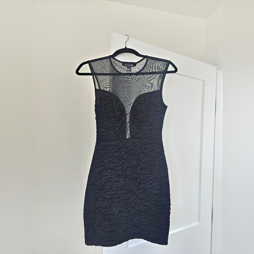 Bodycon Mini Dress Mesh Cleavage Backless